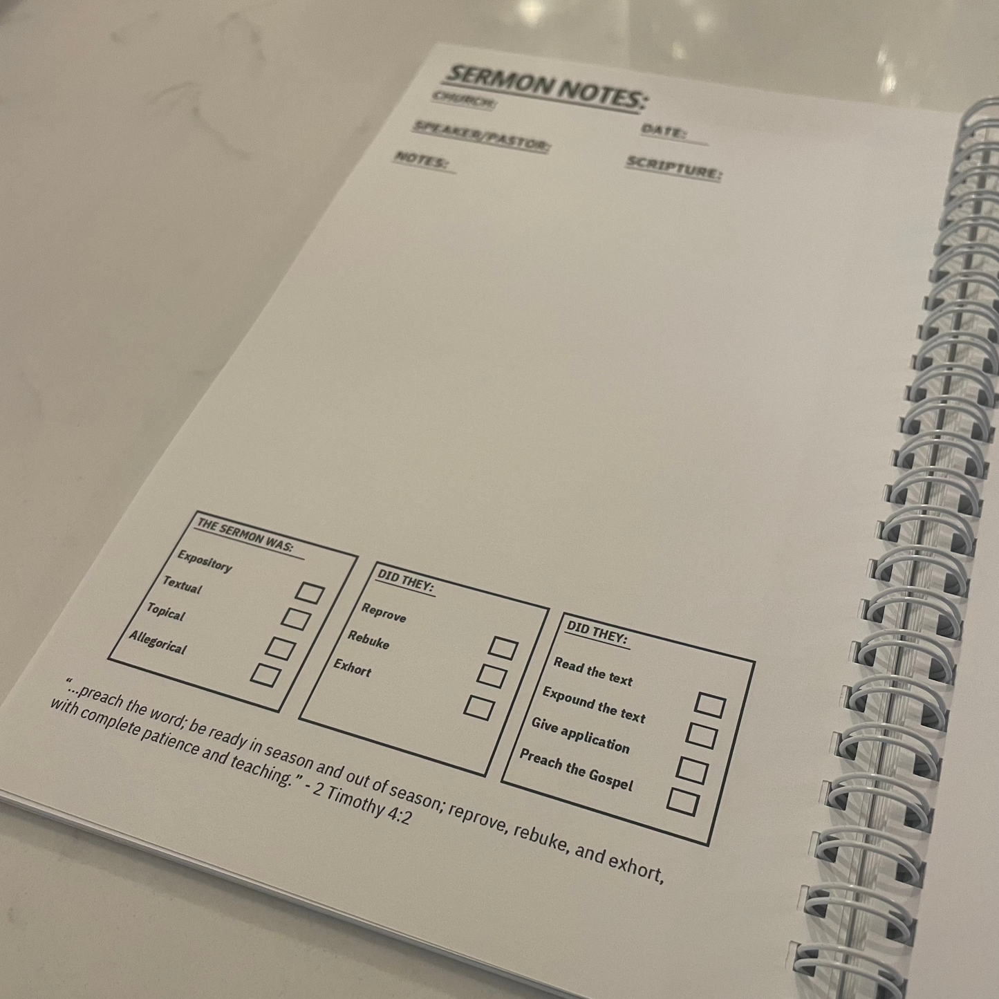 Sermon Review Journal