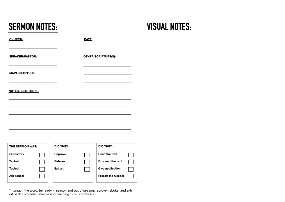 Sermon Notes V2