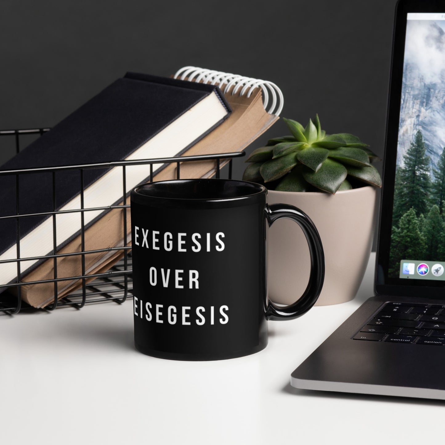 Exegesis Over Eisegesis - Black Glossy Mug