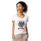 Jesus Loves You And I'm Trying Women's Tee - White